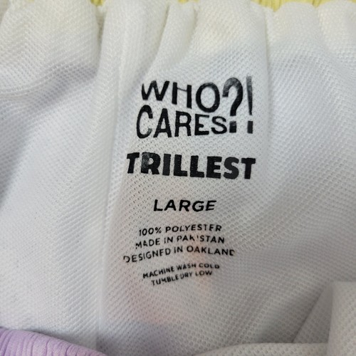 Who Cares Trillest Herren große mehrfarbige Sportshorts Kordelzug Reißverschlusstaschen - Bild 5 von 8