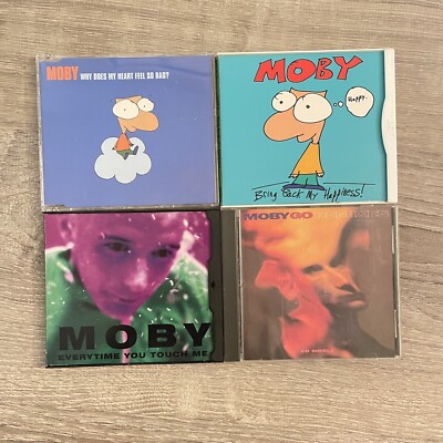 Moby 6 CD Lot Everytime You Touch Me GO Happiness Why Does My Heart Feel So Bad