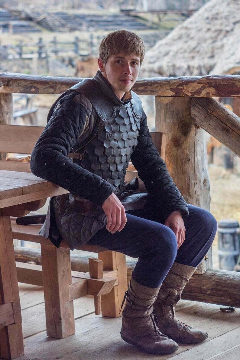 Halloween Medieval Cuero Body Armor LARP Disfraz Película Accesorios Antiguo