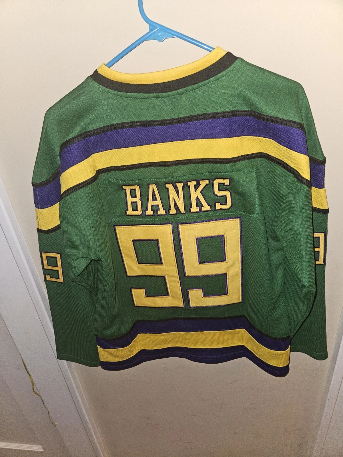 Adam Banks Mighty Ducks Movie Replica Jersey Molpe Small Stitched