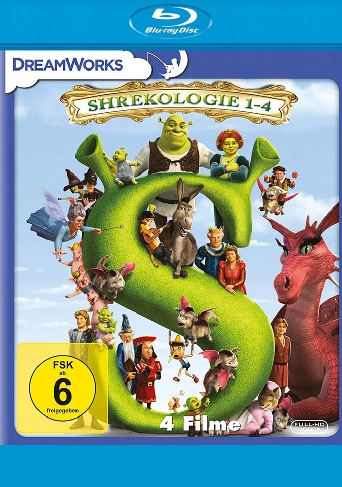 Shrek - Die komplette Geschichte / Shrekologie Teil 1+2+3+4 # BLU-RAY-NEU - Bild 1 von 1