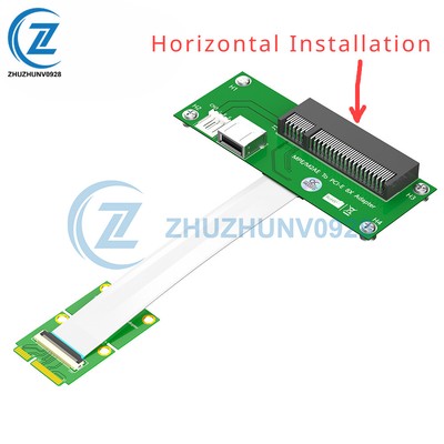 Mini PCI-E To PCI-E Express X8+USB Riser Card FPC Cable Horizontal Installation