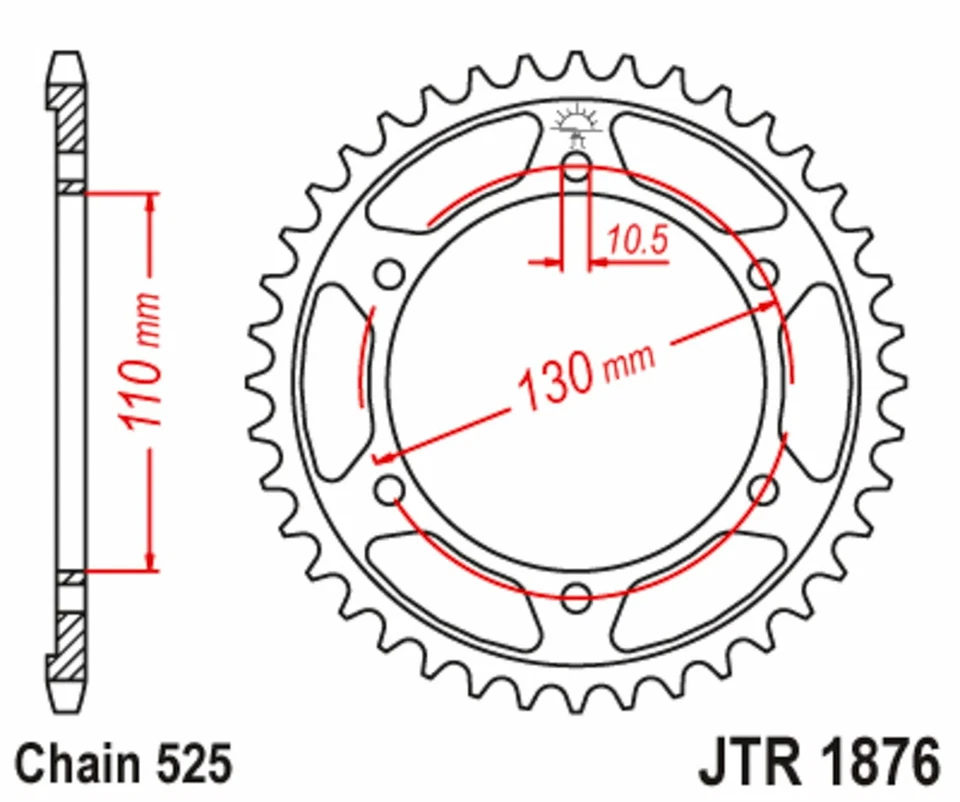 Chain drive kit 15/65 + GOLD DID chain 525 VX - Yamaha YZF R6 (03-18) - stunt — 第 4/4 张图片