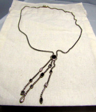 David Yurman Sterling Silver Black Onyx Diamond Confetti Necklace