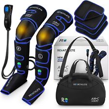 REATHLETE Leg Foot Athlete Compression Heating Pad Massager Boots w/ Controller