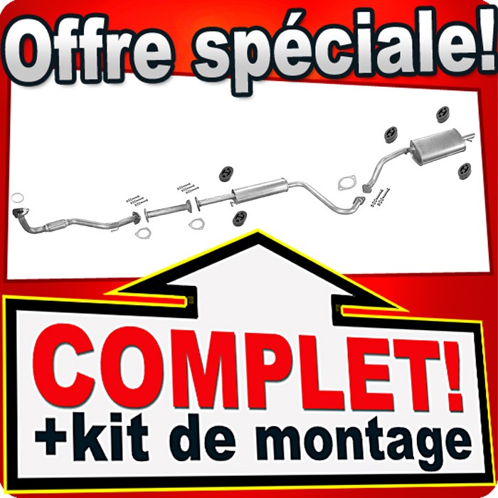 Silencieux d'échappement Daewoo Lanos 1.3 compatible hayon 3 et 5 portes