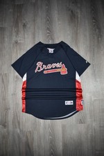Majestic Atlanta Braves Jeff Francoeur #7 Navy Blue Cool Base Jersey Size M