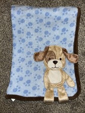 Koala Baby 3D Brown Puppy Dog Blue Paw Print Blanket