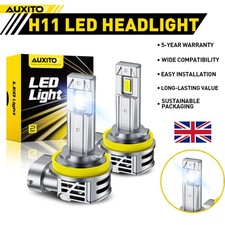 2x AUXITO H8 H9 H11 LED Car Headlight Kit Canbus Error Free 6500K White Bulbs Uk