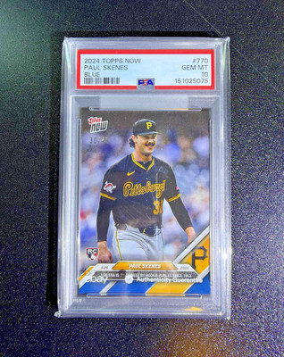 2024 Topps Paul Skenes #770 Rookie Blue 30/49 JERSEY MATCH RARE PSA 10 SSP 🔥🔥
