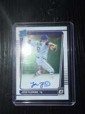 2021 Donruss Optic Josh Fleming Rated Rookie Auto Autograph RC #RRS-JF Rays