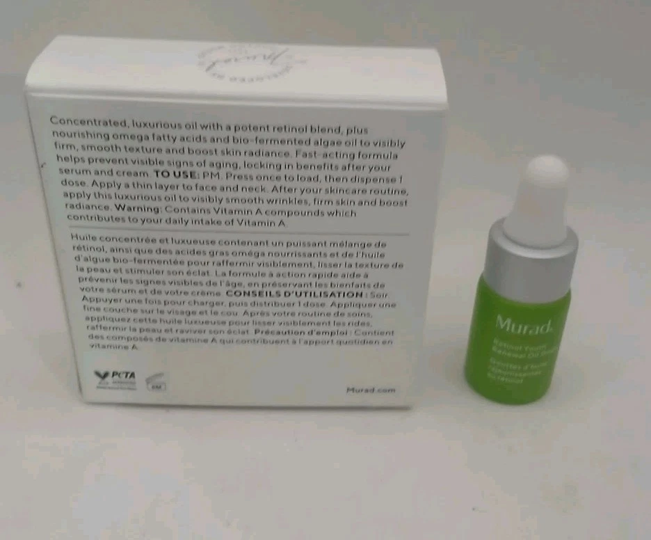3 × Murad Resurgence Retinol Youth Renewal Oil Drops 0.1oz 3mL Travel Size  - Image 4 of 4