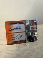2025 Bowman Draft Eli Willits & Billy Carlson Orange Refractor Dual Auto /25