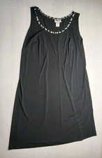 Robbie Bee Dress Womens 18W Black Striped Collar Vintage & Made In The USA