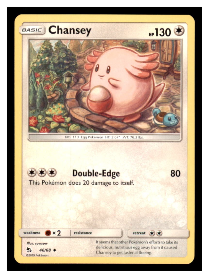 Chansey Hidden Fates #46/68 Uncommon Pokemon NM