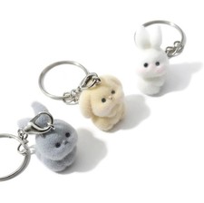 Mini portachiavi coniglietto peluche set di 3 - simpatico coniglio peluche sacchetto ciondolo regalo Kawaii