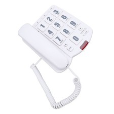 Corded Home Phone Big Button Quick Dial Volume Adjustable Wall Mountable Te KAGA