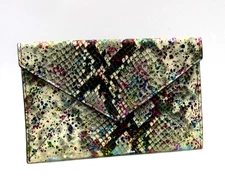 Leather Envelope Wallet 4x7" Graphic Image Sparkle Plenty List$75