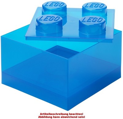 LEGO Aufbewahrungsstein STORAGE BRICK 4 TOP LID, blau
