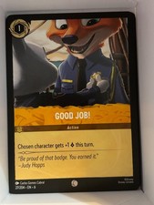 Zootopia Disney Lorcana Trading Card Good Job 27/204 NM Nick Wilde