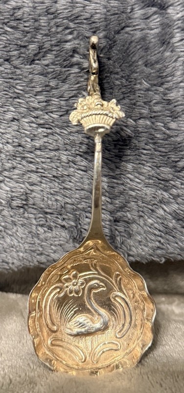 Hanau Germany B. Neresheimer & Son Sterling Silver Tea Caddy Spoon .925