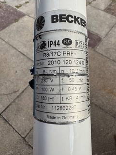 Becker Rolladenmotor R8/17C PRF Funk & Gurt gebraucht/defekt?