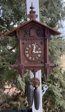 Antique 1890s Gebruder Kuner Black Forest German Cuckoo Wall Clock - VIDEO