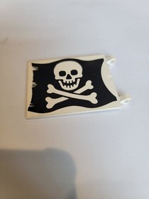  LEGO Pirate Jolly Roger Flag, 6 x 4 with Skull & Crossbones on both sides