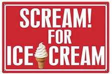 Ice Cream Nostalgic Reproduction Country Metal Sign 18x30
