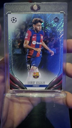 Lamine Yamal 2023-24 Topps UEFA Club Rookie Jade Holofoil RC #64 SP 🔥🔥