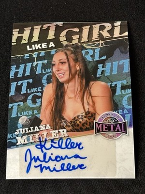 JULIANA MILLER 2025 LEAF METAL WOMEN OF SPORT PRIZM 6/8 HIT LIKE A GIRL AUTO  