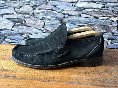 Vintage Yves Saint Laurent Pour Homme Schwarz Wildleder Halbschuhe 3440 Herren Größe 8