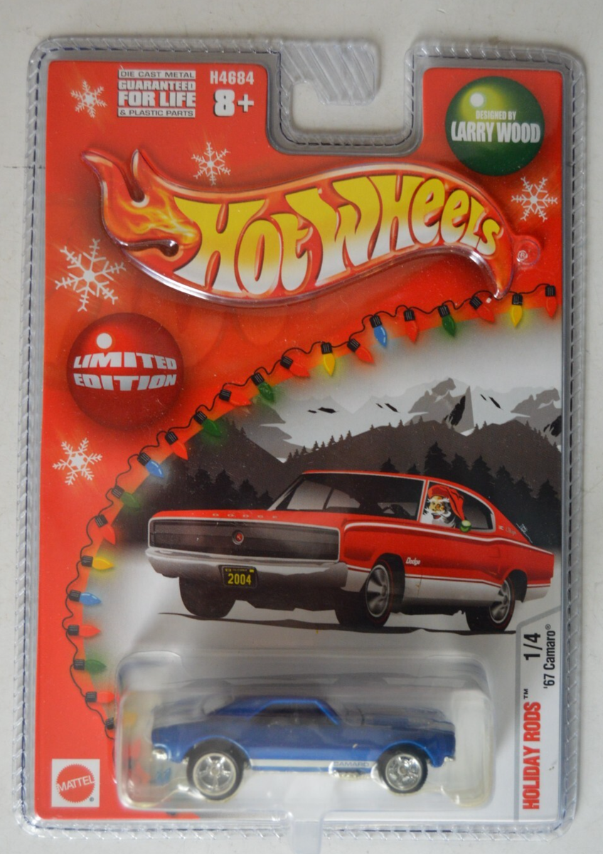 Hot Wheels Holiday Rods BLUE 1967 Chevy Camaro Larry Wood Real