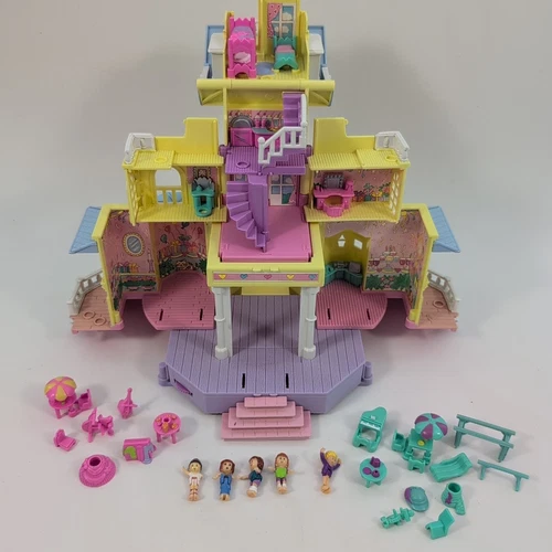 Polly Pocket Pop-up Party Clubhouse Bluebird 1995 w/ 5 Figures Read
