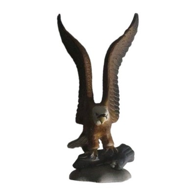 Eagle Resin Bird Figurine Wings Spread on Base Marked 1997  GBI  Collectible