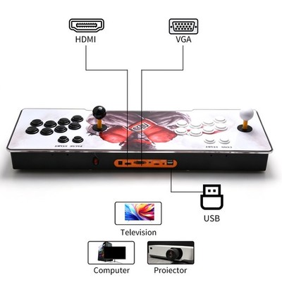 Pandora's Box Arcade Game Console Customizable Controls 720P HD Plug & Play