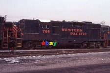 Kodachrome WP Western Pacific Railroad 706 GP7 Salt Lake City UT 1983