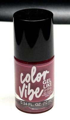Color Vibe Gel Like Shine Pink Berry Red  CV104 Nail Polish 0.34 fl oz (10 mL)
