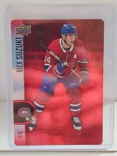 Nick Suzuki 2022-23 UD Tim Hortons Hockey Red Die-Cut DC-38 Montreal Canadiens