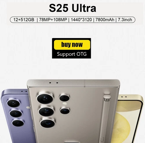New S25 Ultra 5G Smartphone 7.3" Factory Unlocked Android Cellphones Dual SIM - Picture 1 of 34