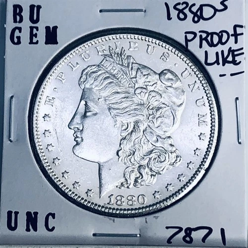 1880 S BU GEM MORGAN SILVER DOLLAR UNC MS+++ U.S. MINT RARE COIN 7871