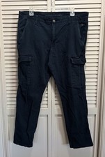 U.S Polo Assn. Navy Cargo Straight Leg Pants Size 36x30 Mid Rise Stretch Logo