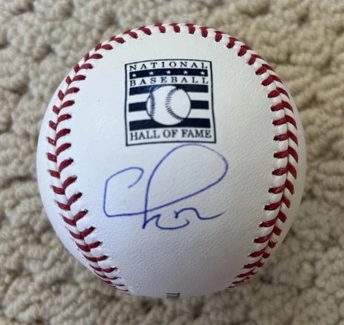 Chris Mullin Signed Hall Of Fame Logo OMLB Baseball BAS Auto GS Warriors HOF