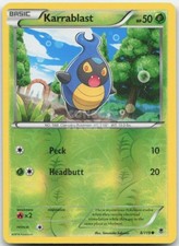 Karrablast 8/119 Reverse Holo Phantom Forces Pokemon Card NM