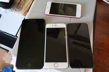 Apple iPhone 7 Plus, 2 iPhone 6's one iPod parts only 