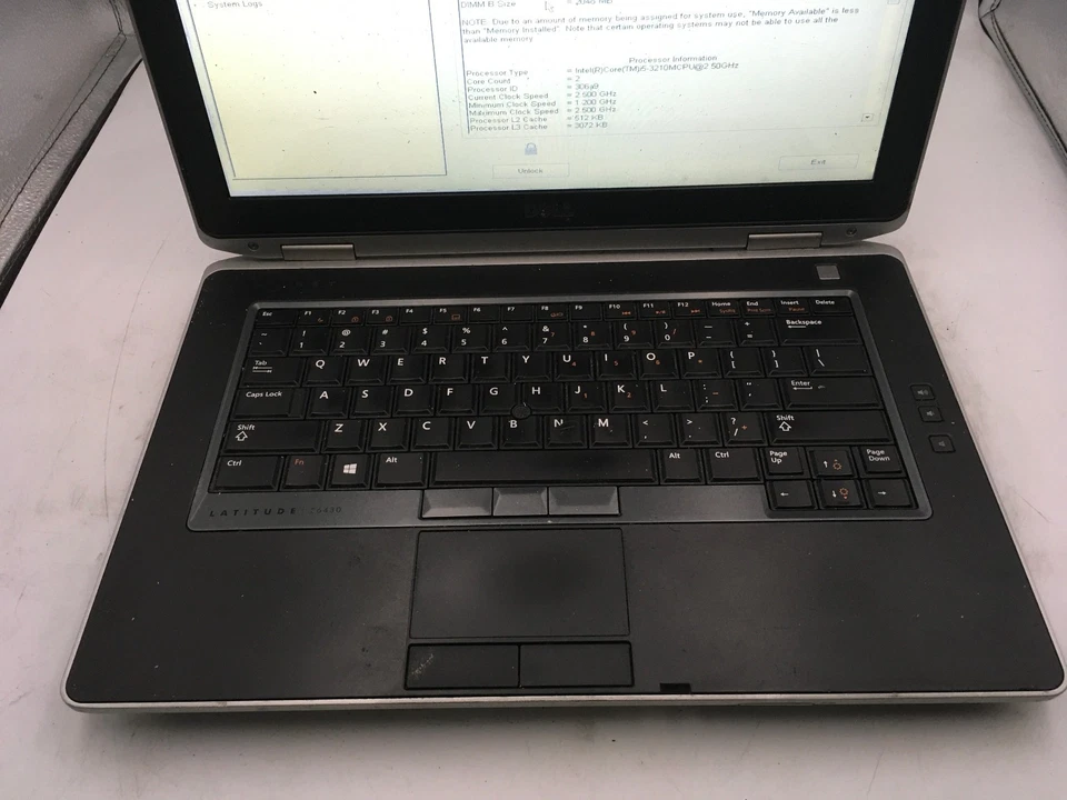 DELL LATITUDE E6430 - BOOTS TO BIOS/LOCK - INTEL I5 3210M - 8GB RAM - READ - BB - Image 3 of 4