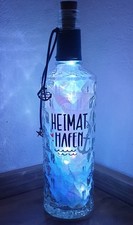 Heimathafen Maritime LED Dekoflasche Geschenk  Beleuchtung Deko Flasche Anker 
