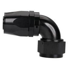 90 Degree Elbow Swivel Hose End Full Flow Fitting 16AN Black - 90 Degree