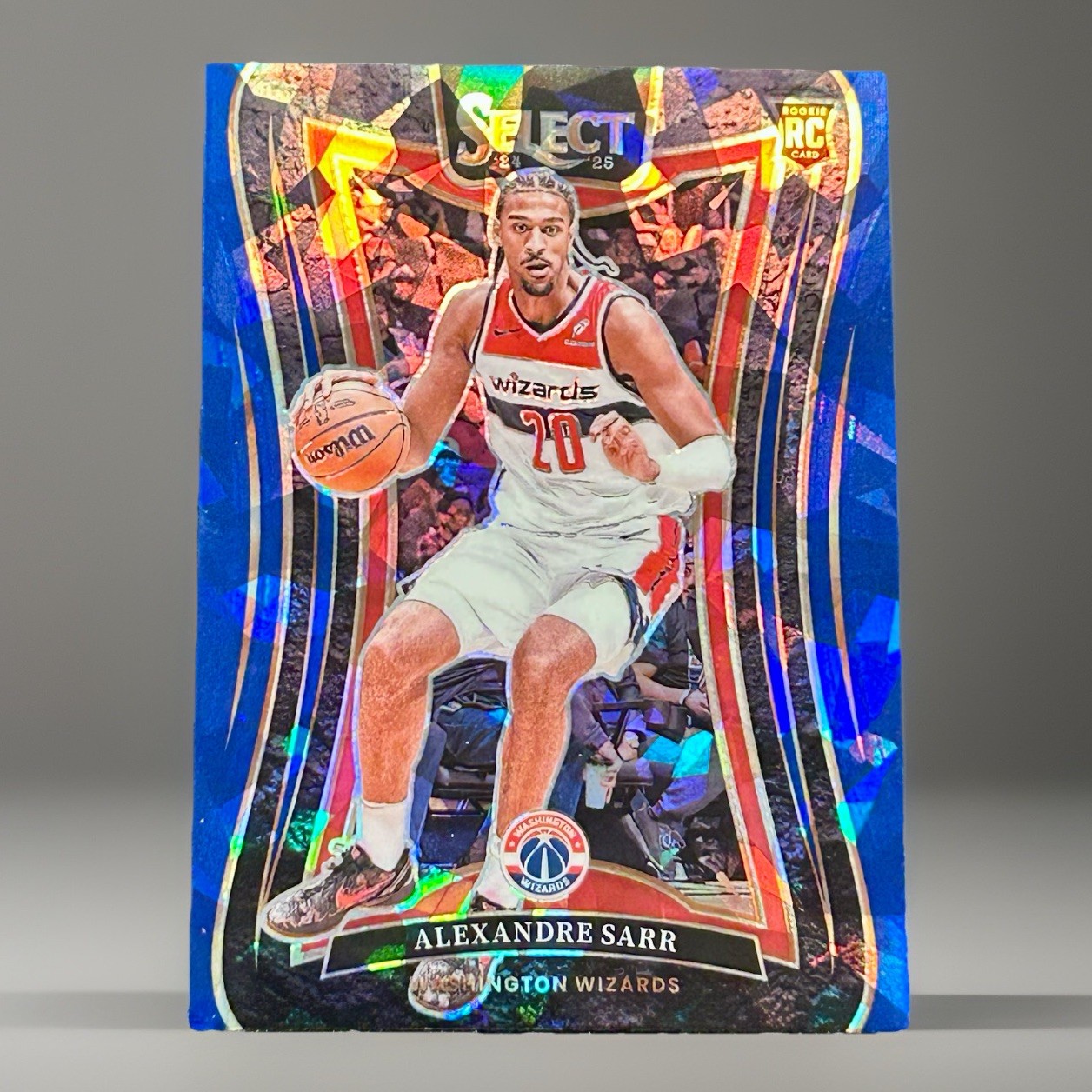 Alexandre Sarr Rookie Card Mezzanine Blue Ice Prizm 2024-25 Panini Select #399