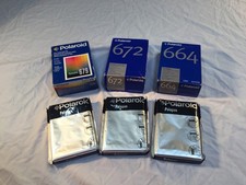 polaroid film black and white, one color box , LOT 9 packages,